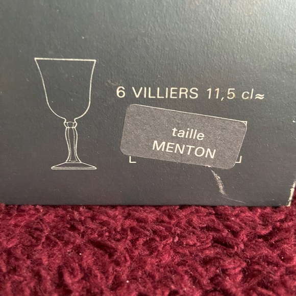 Vintage early 1980s JG Durand Set of 6 Port Wine Glasses in Box Never Used - Picture 5 of 8